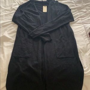 Black long cardigan